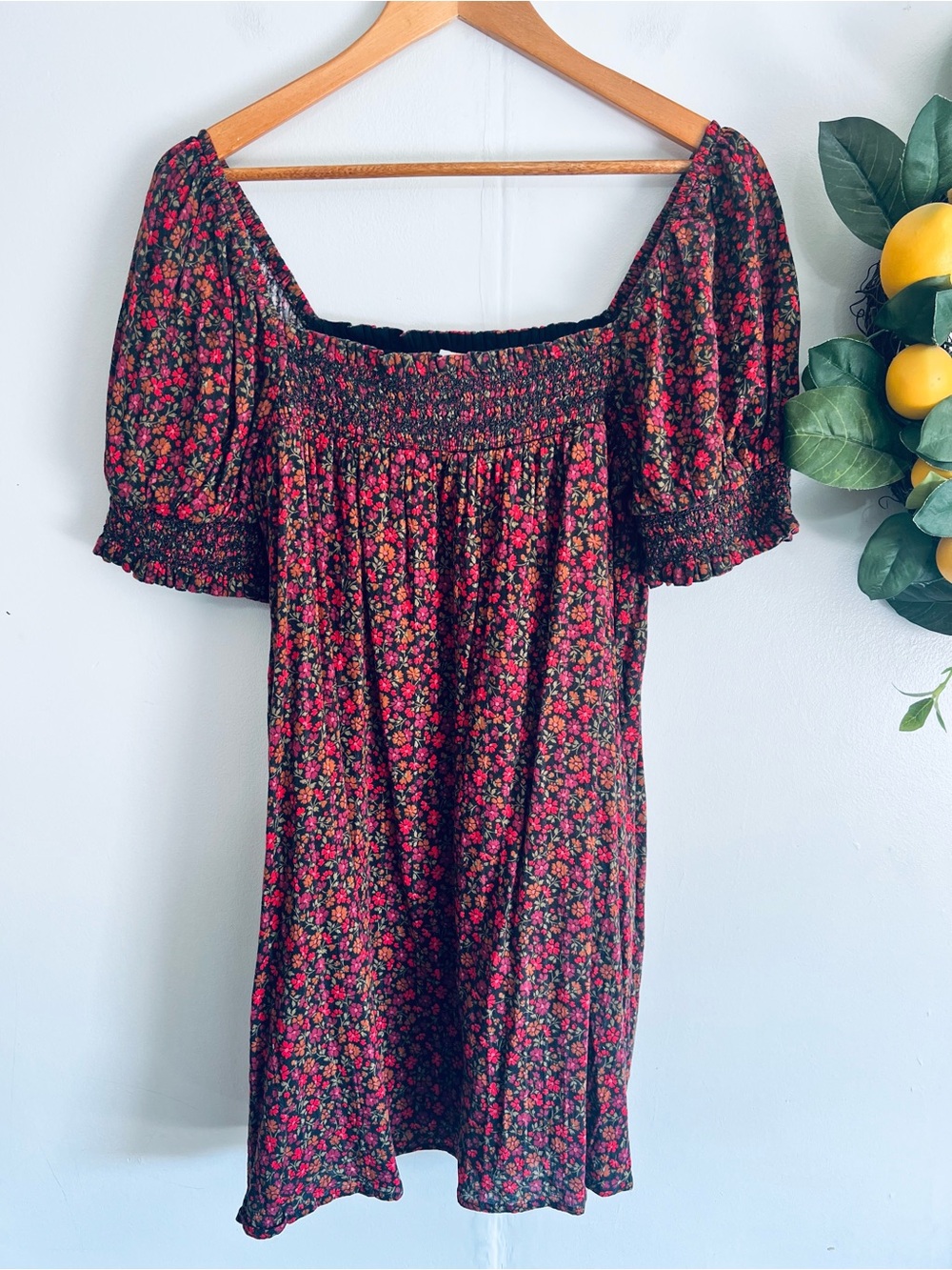 American Eagle Floral Boho Dress L